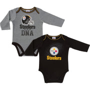 Steelers Baby Boys 2-Pack Long Sleeve Bodysuit-Gerber Childrenswear