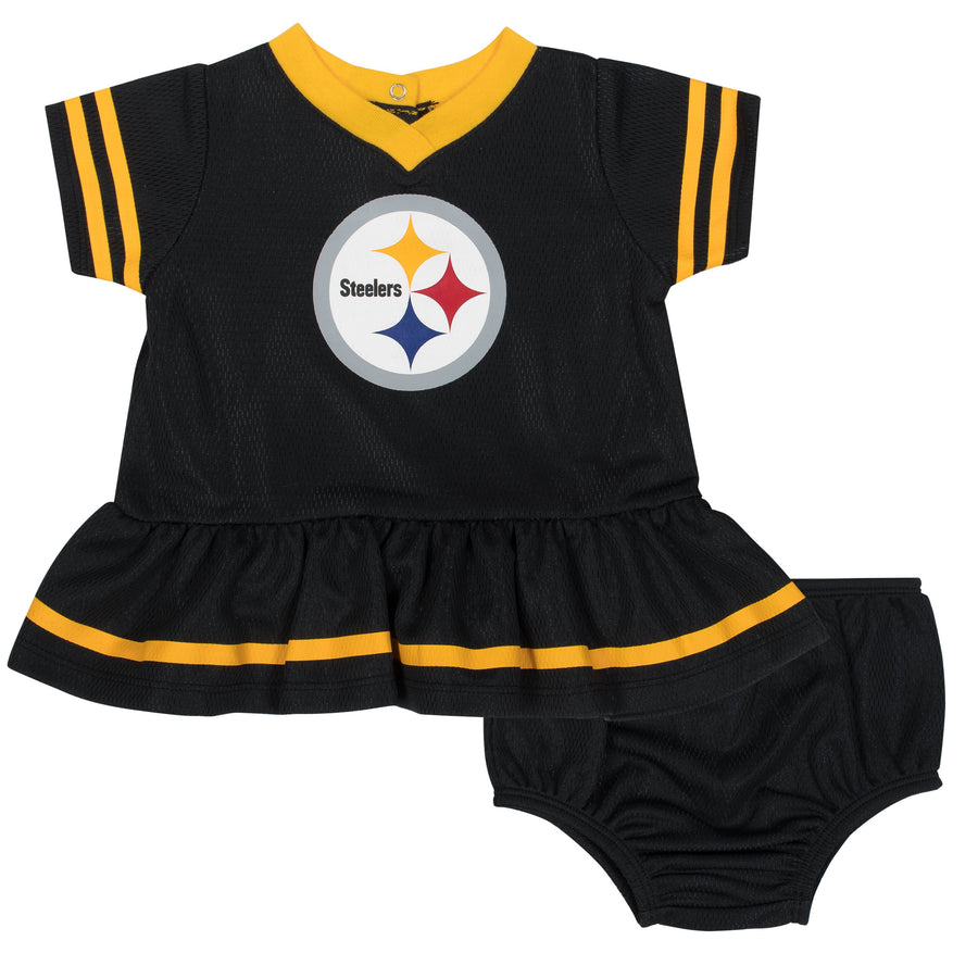 Baby Girls Pittsburgh Steelers Cheerleader Dress and Panty Set-Gerber Childrenswear