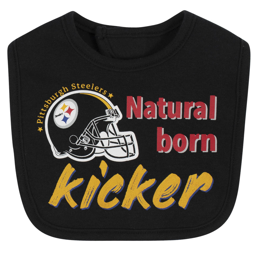 Baby Boys 3-Piece Pittsburgh Steelers Bodysuit, Cap, and Bib Set-Gerber Childrenswear