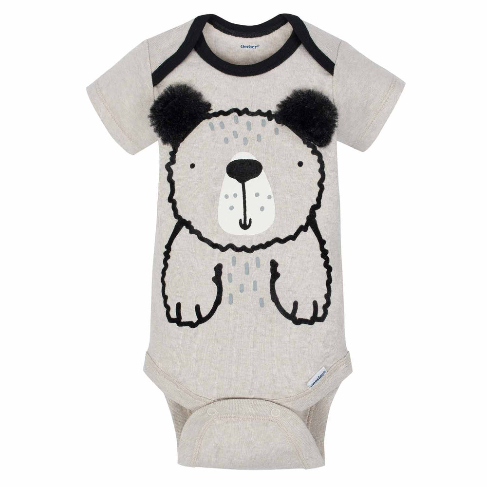 5-Pack Boys Bear Short Sleeve Onesies® Bodysuits-Gerber Childrenswear