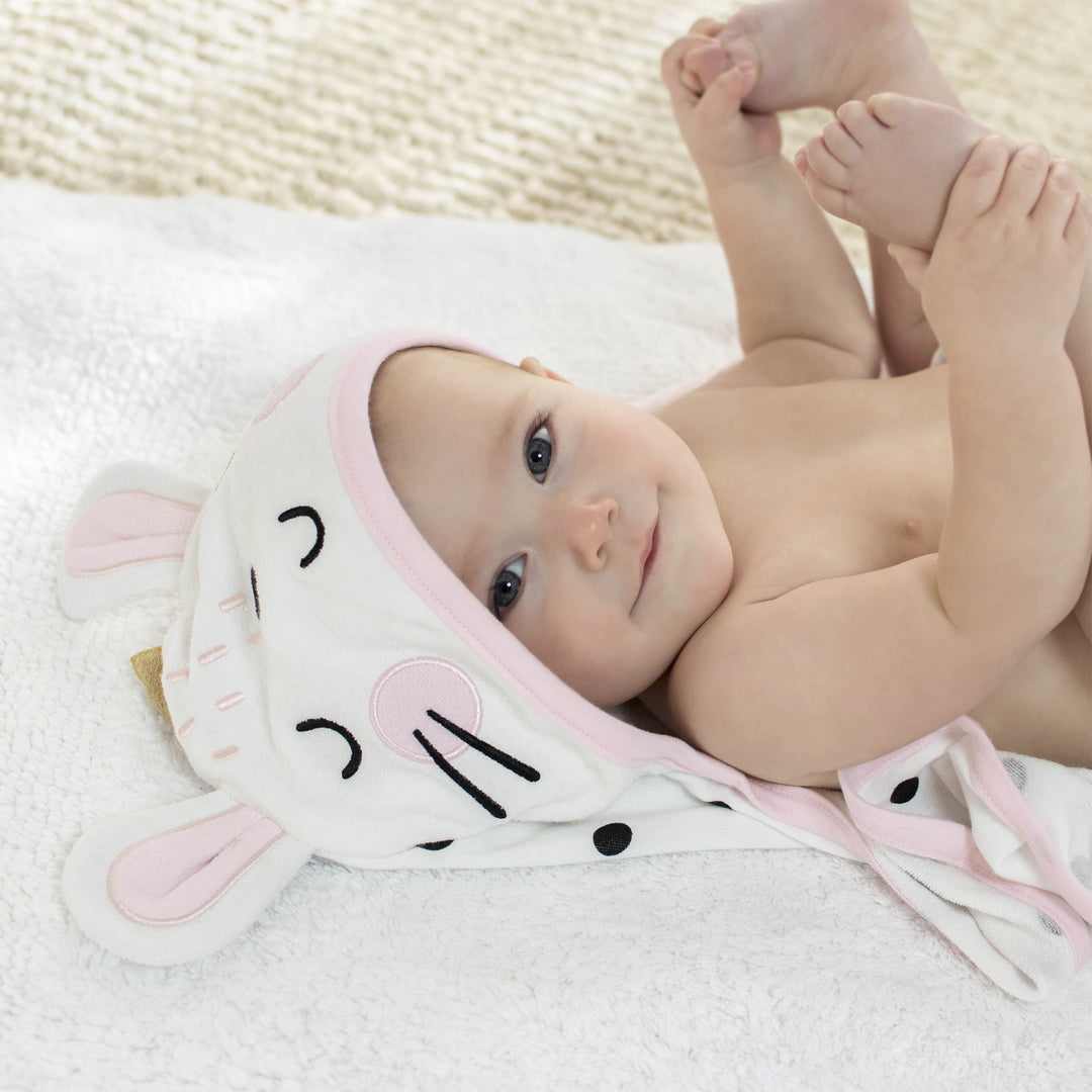 Baby Girls Bunny Ballerina Hooded Bath Wrap