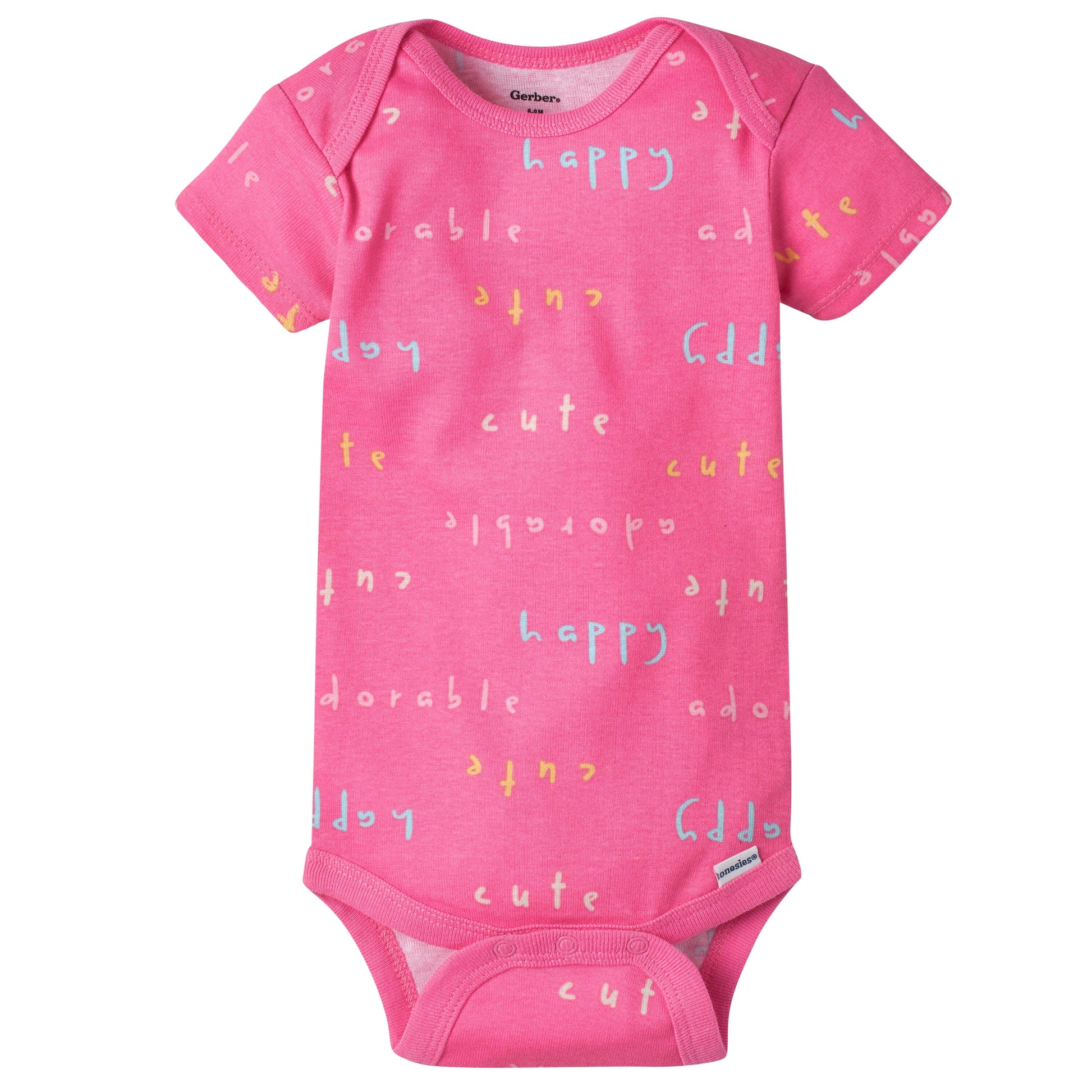 5-Pack Baby Girls Bear Short Sleeve Onesies® Bodysuits