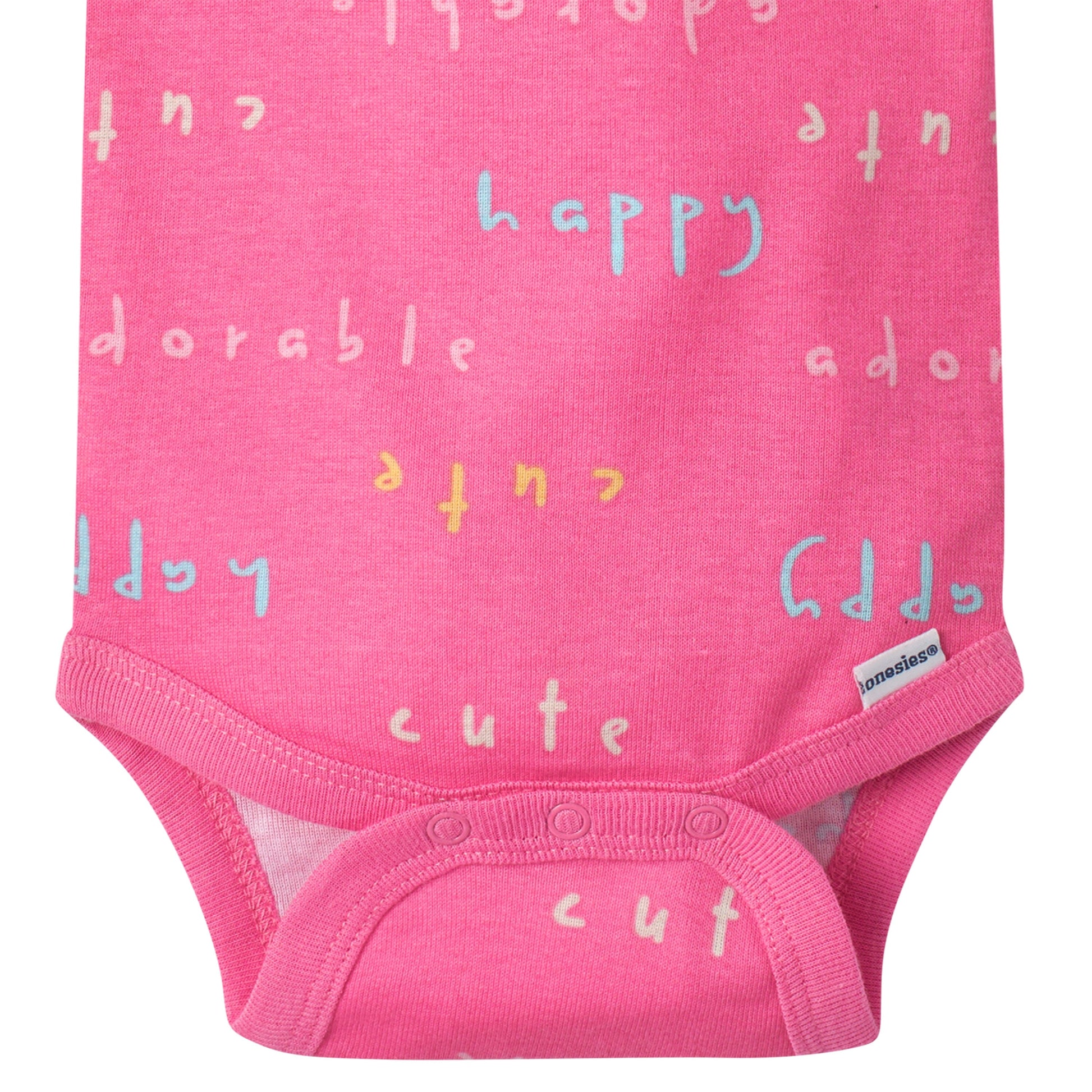 5-Pack Baby Girls Bear Short Sleeve Onesies® Bodysuits