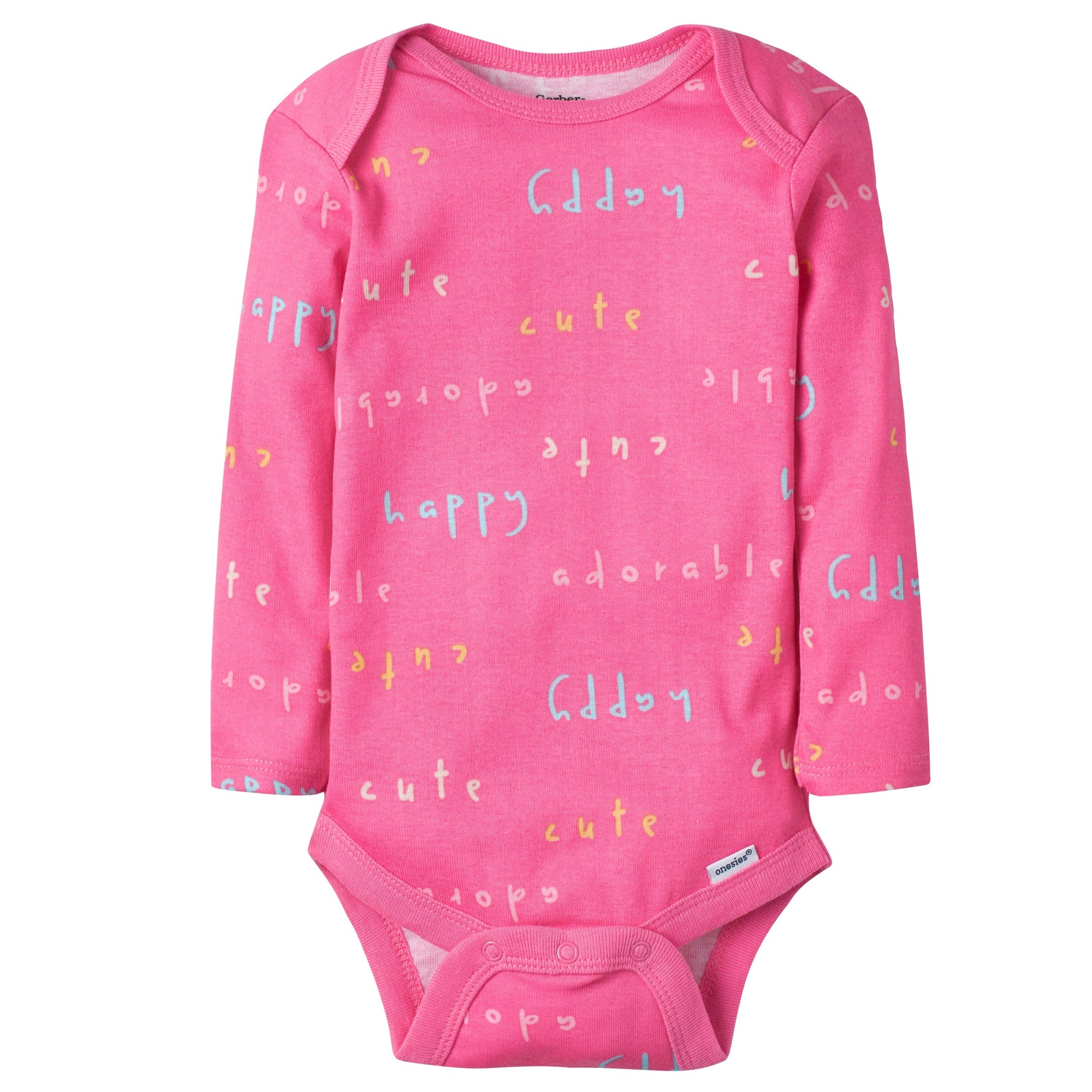 5-Pack Baby Girls Bear Long Sleeve Onesies® Bodysuits