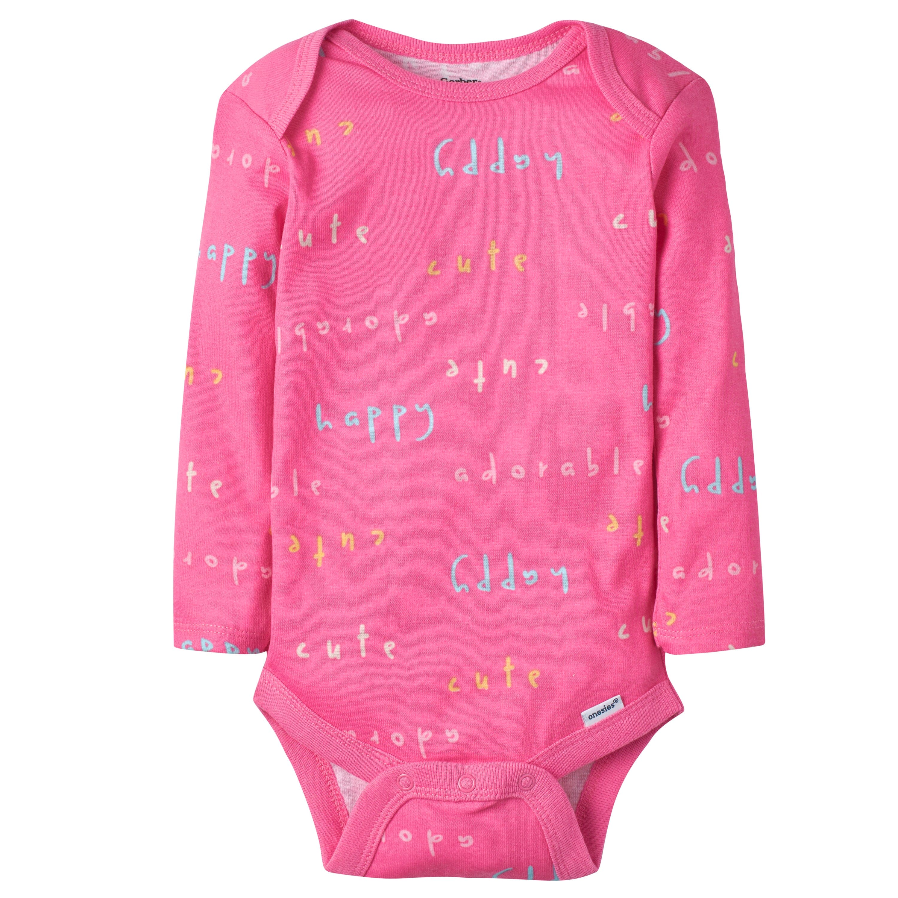 5-Pack Baby Girls Bear Long Sleeve Onesies® Bodysuits