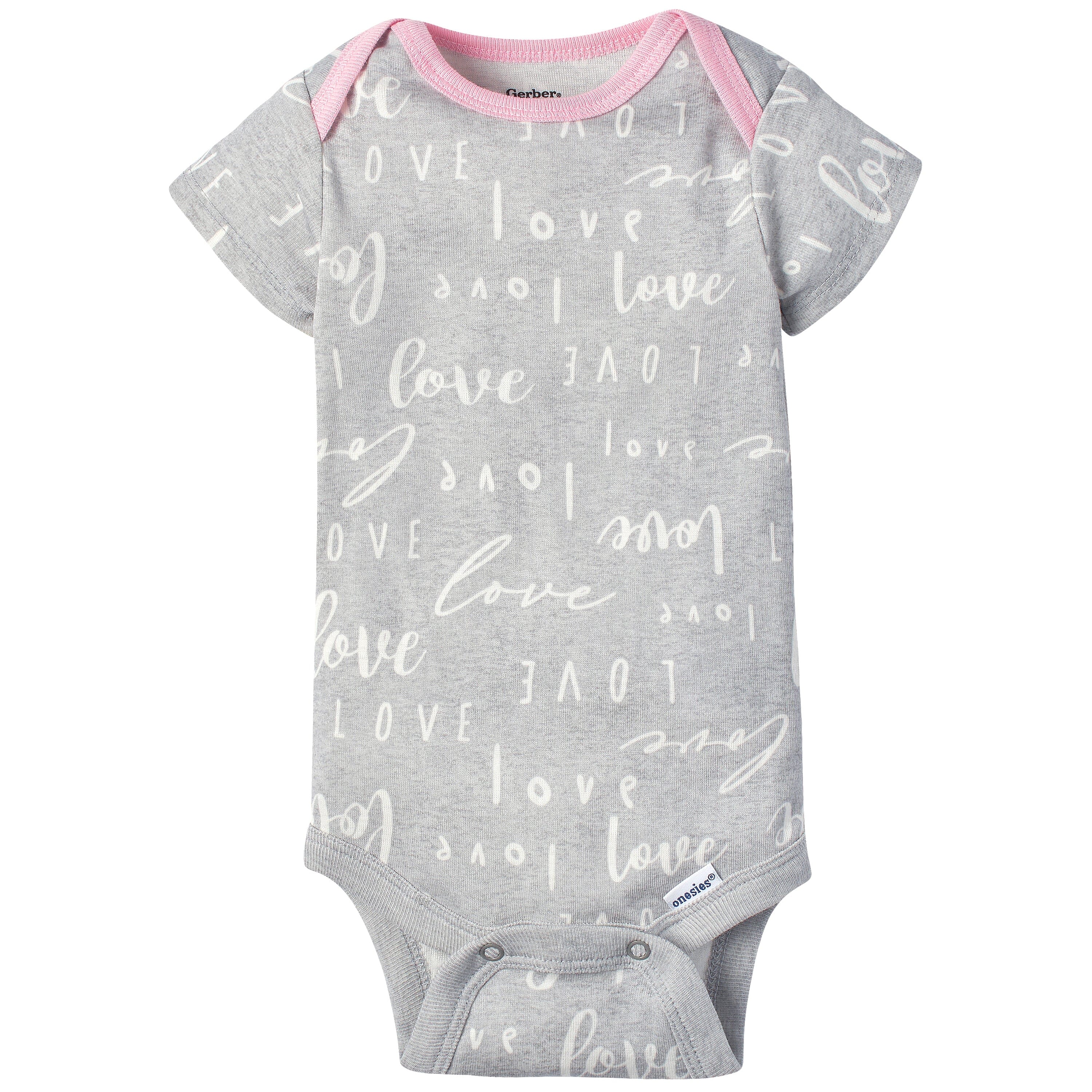 5-Pack Baby Girls Floral Short Sleeve Onesies® Bodysuits