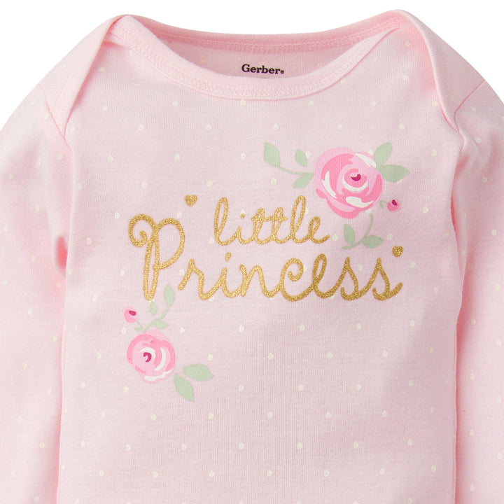 5-Pack Baby Girls Floral Long Sleeve Onesies® Bodysuits