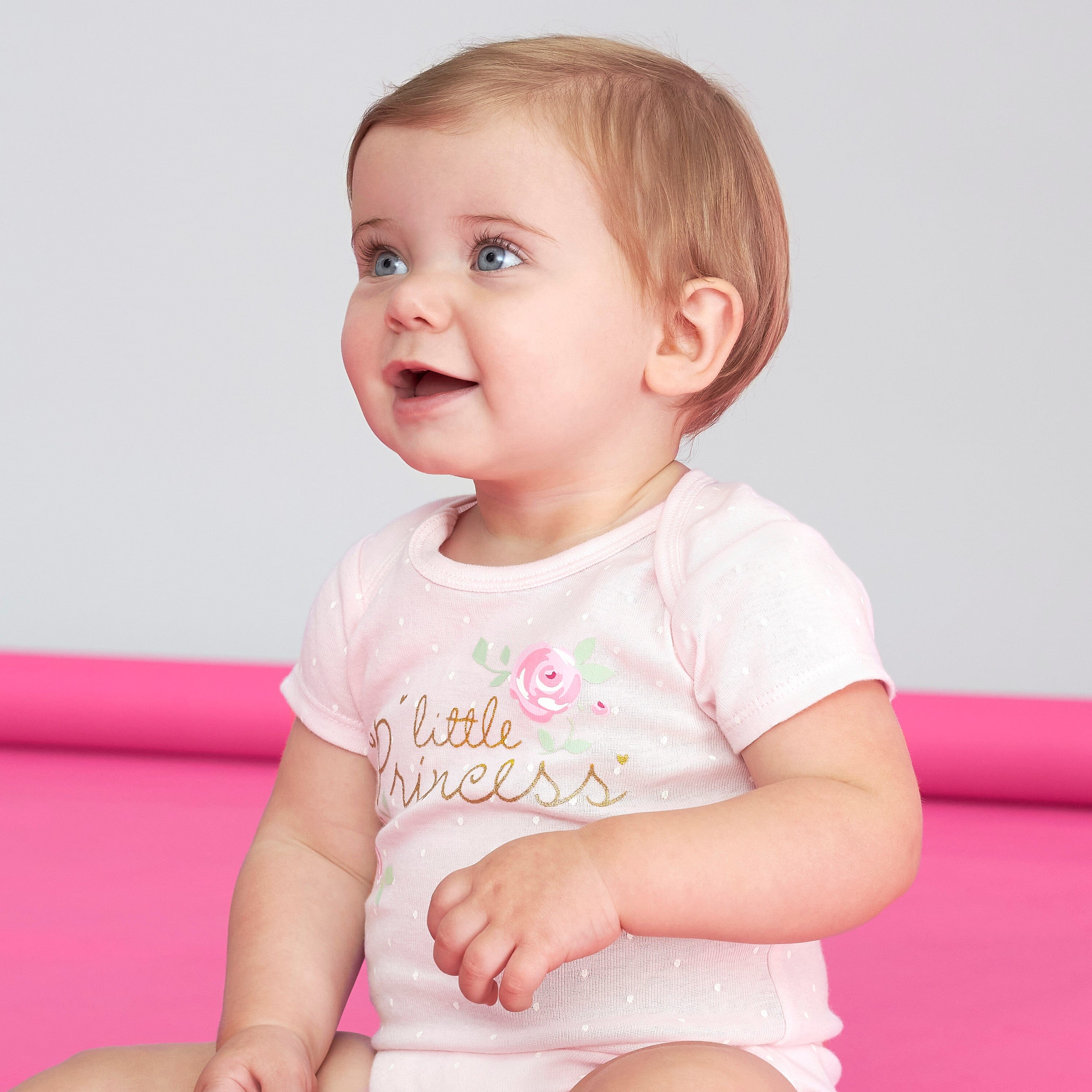 5Pack Baby Girls Floral Short Sleeve Onesies® BodysuitsN Gerber Childrenswear