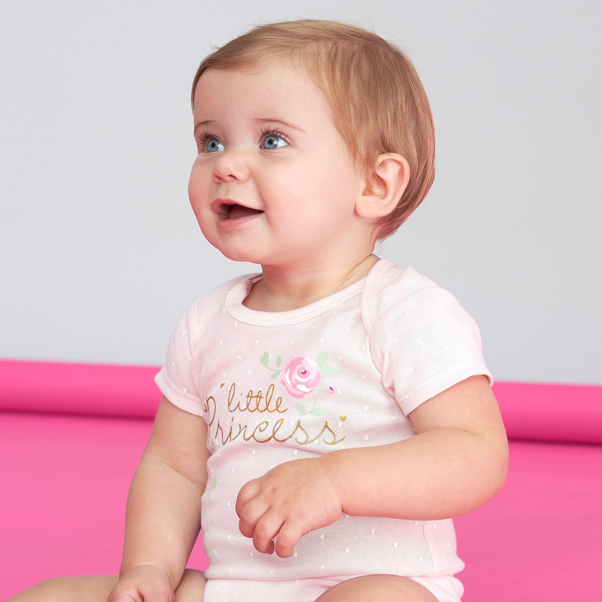 5-Pack Baby Girls Floral Short Sleeve Onesies® Bodysuits