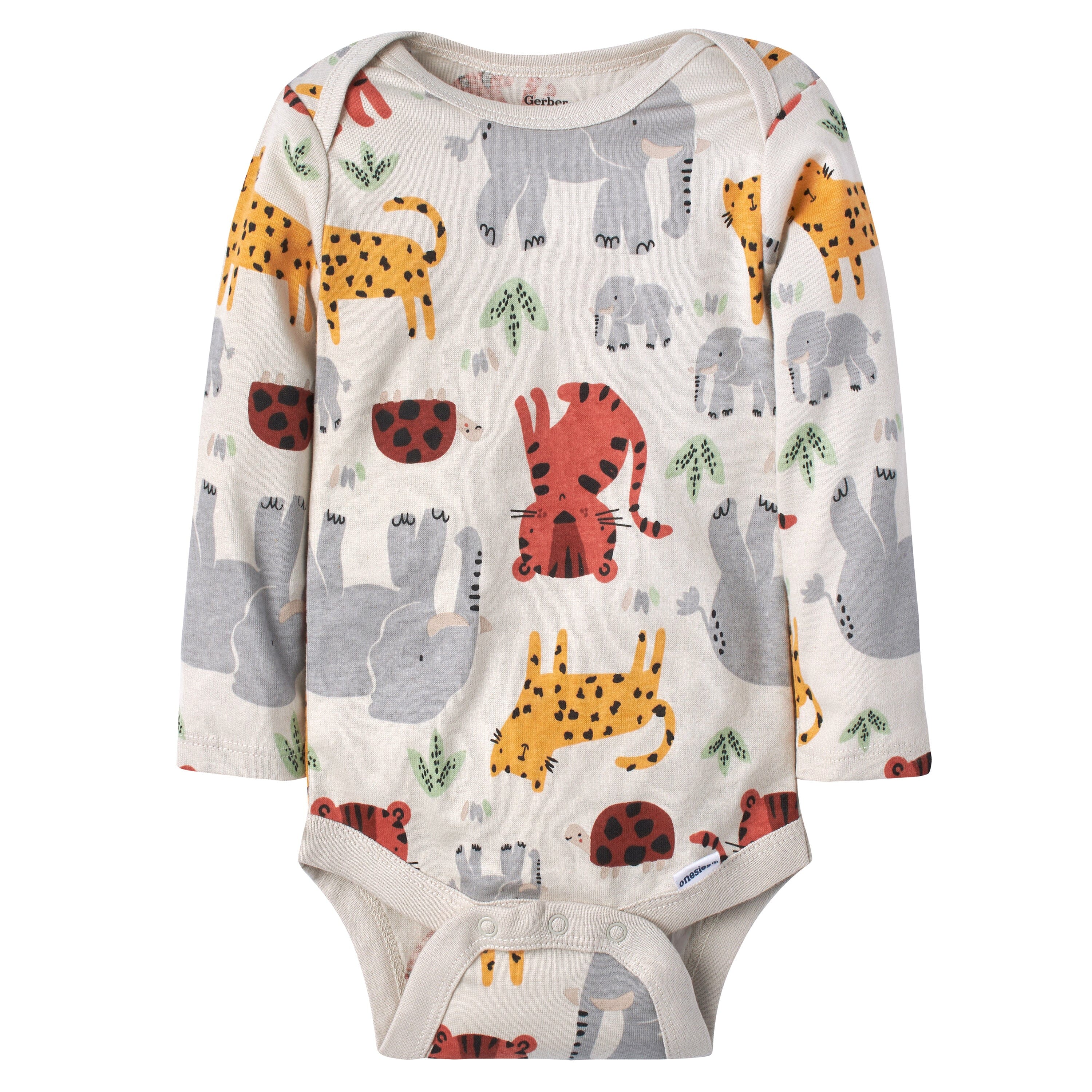 5-Pack Baby Boys Safari Long Sleeve Onesies® Bodysuits