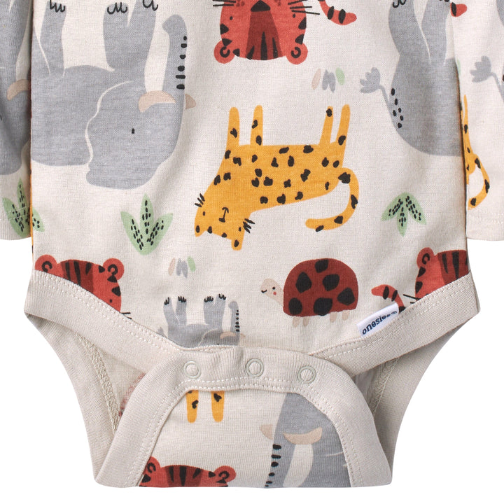 5-Pack Baby Boys Safari Long Sleeve Onesies® Bodysuits