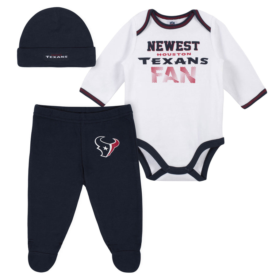 Baby Boys Houston Texans 3-Piece Bodysuit, Pant and Cap Set-Gerber Childrenswear