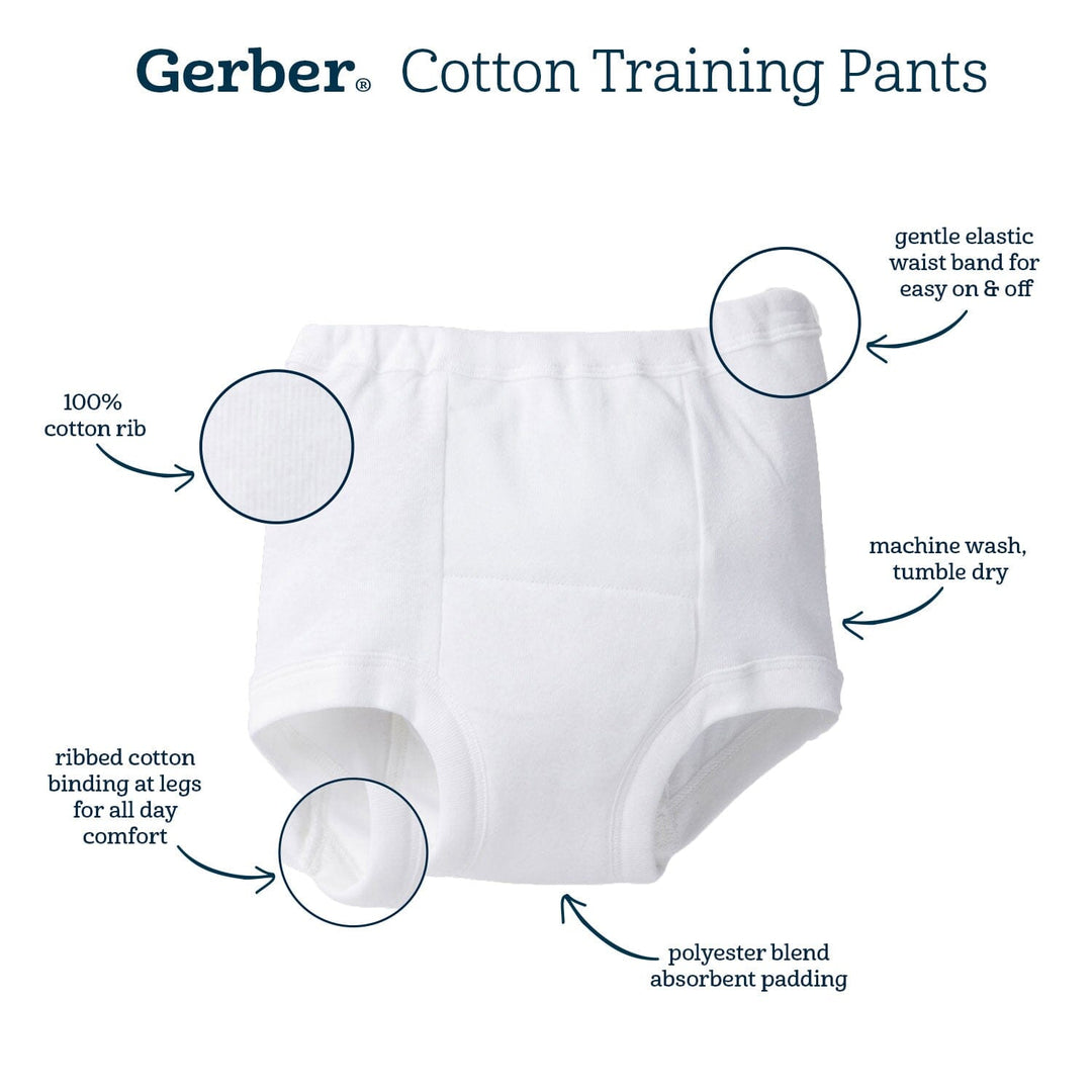 Gerber Toddler Boy Training Pants, 4-Pack (2T - 3T)
