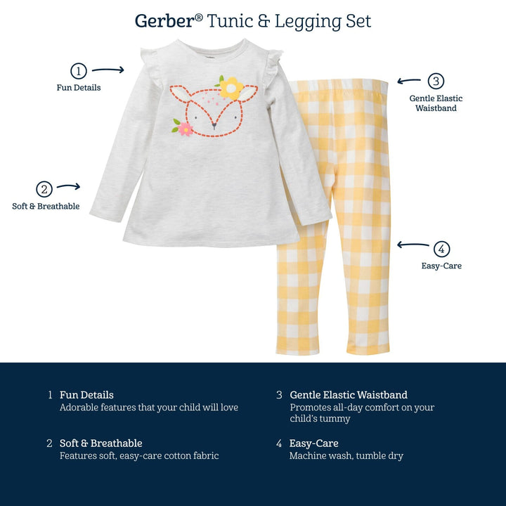 2-Piece Baby & Toddler Girls Feelin' Floral Tunic & Legging Set-Gerber Childrenswear