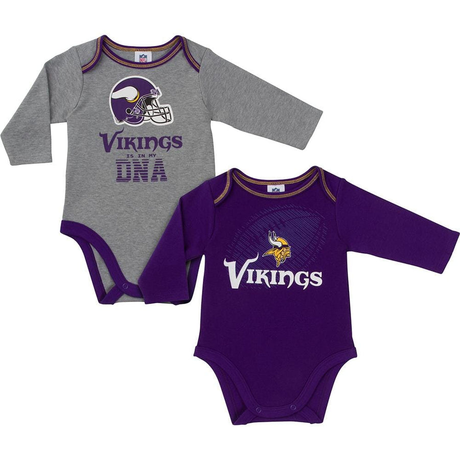 Vikings Baby Boys 2-Pack Long Sleeve Bodysuit-Gerber Childrenswear
