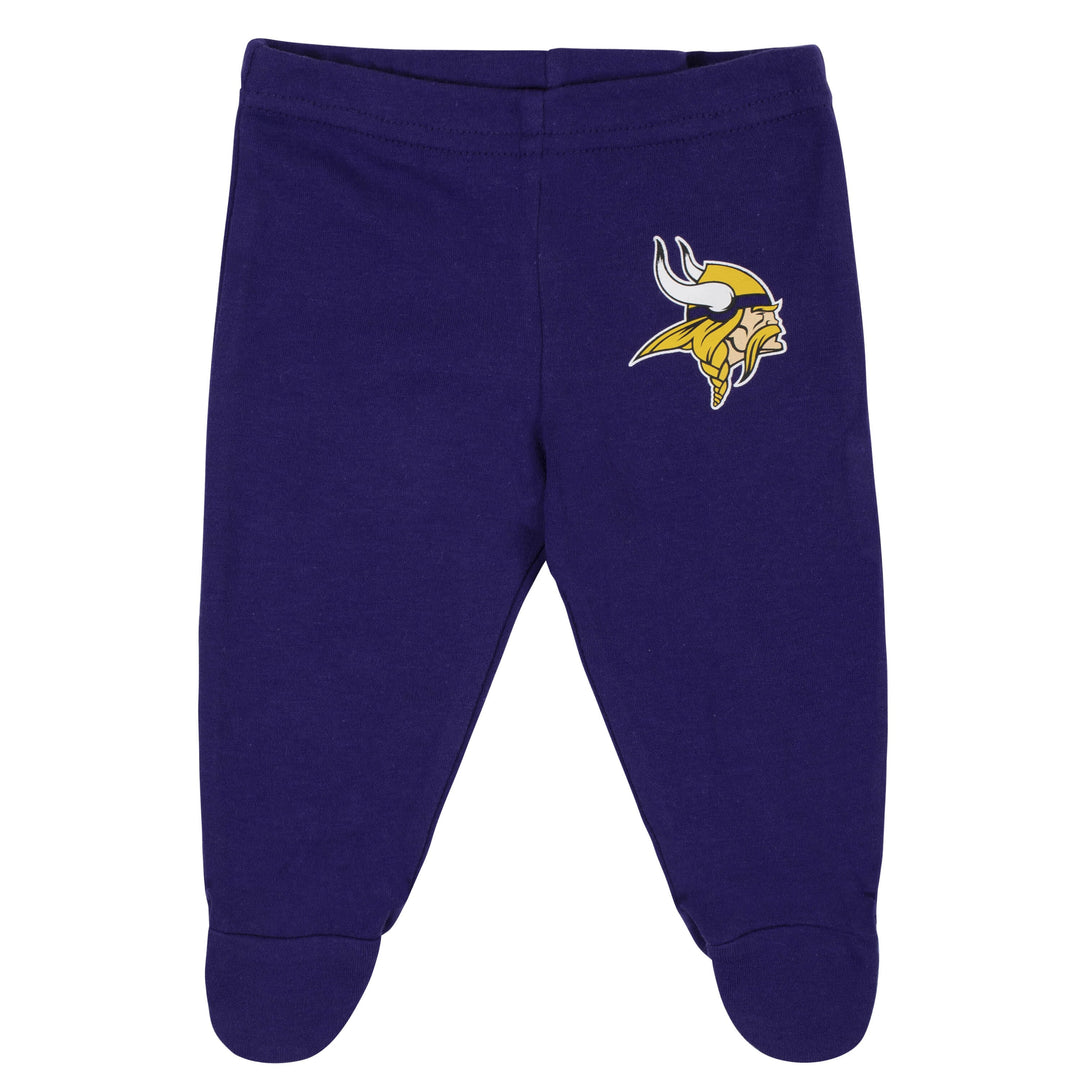Baby Boys Minnesota Vikings 3-Piece Bodysuit, Pant and Cap Set-Gerber Childrenswear