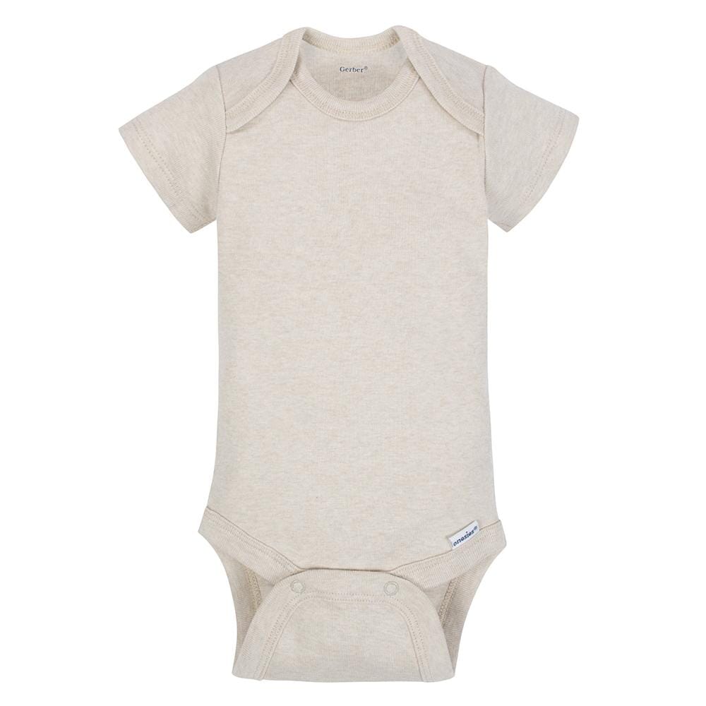 5-Pack Boys Organic Safari Short Sleeve Onesies® Bodysuits-Gerber Childrenswear