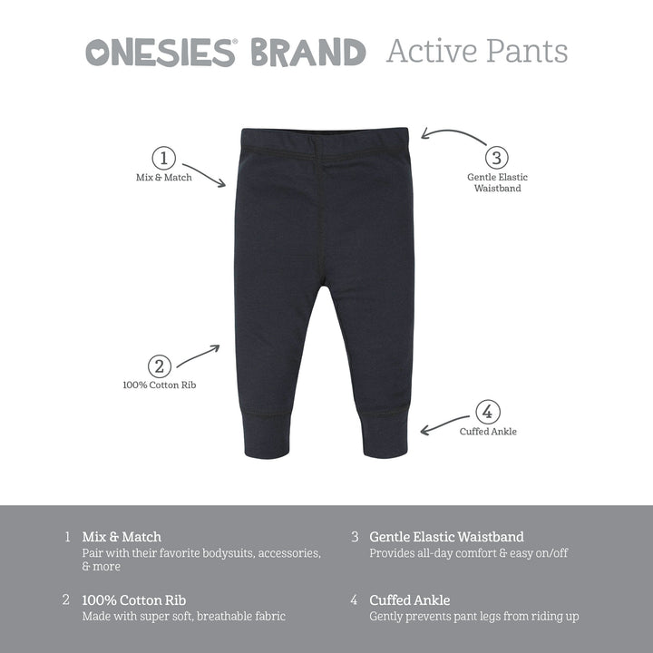 4-Pack Baby Neutral Gray Heather Pants