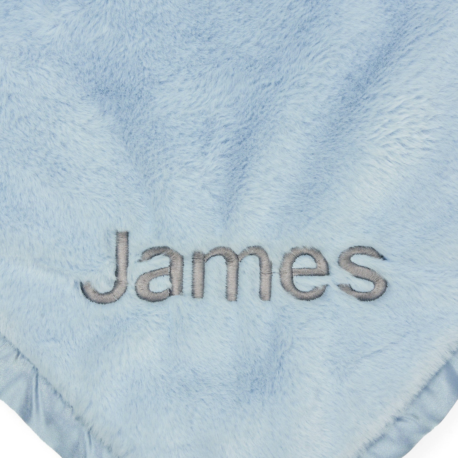 Embroidered Boys Light Blue Plush Blanket