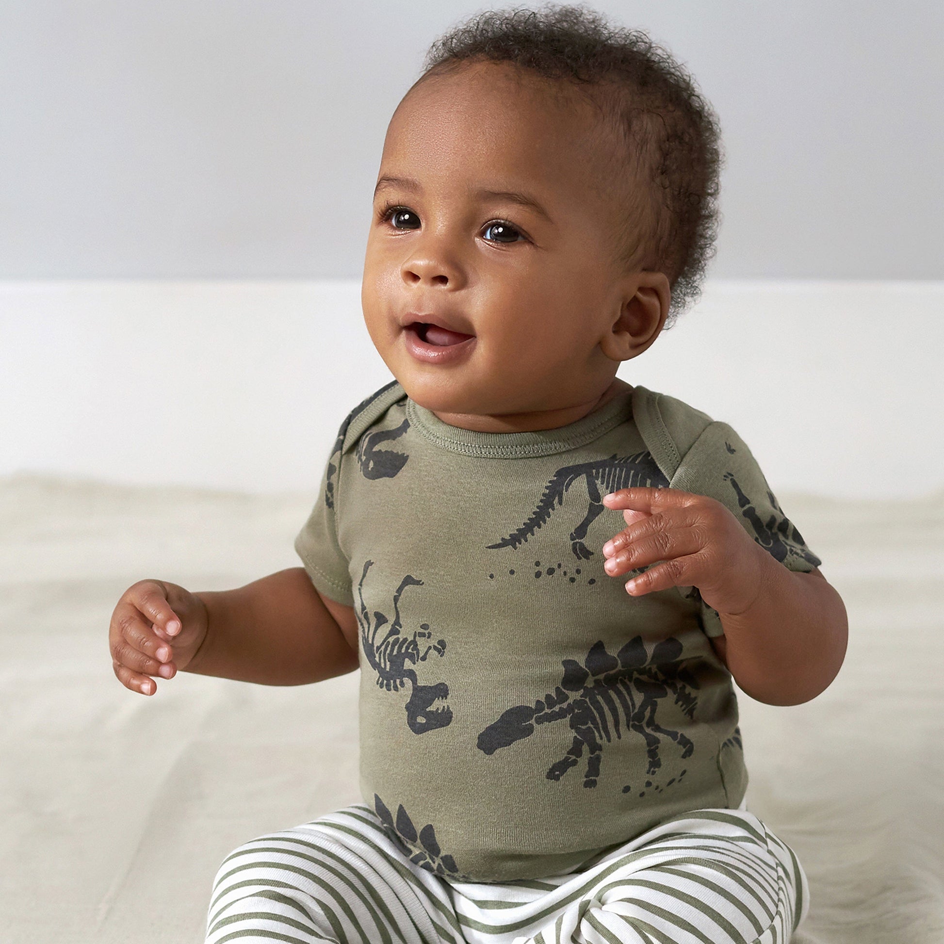 4-Pack Baby Boys Fossils Short Sleeve Onesies® Bodysuits