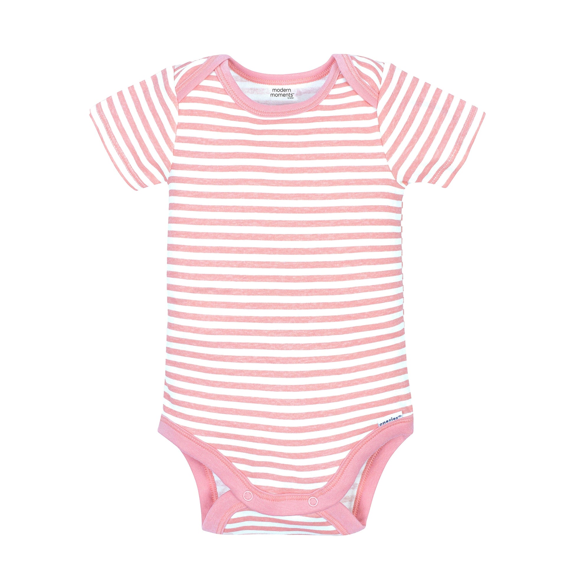 4-Pack Baby Girls Pink Floral Short Sleeve Onesies® Bodysuits