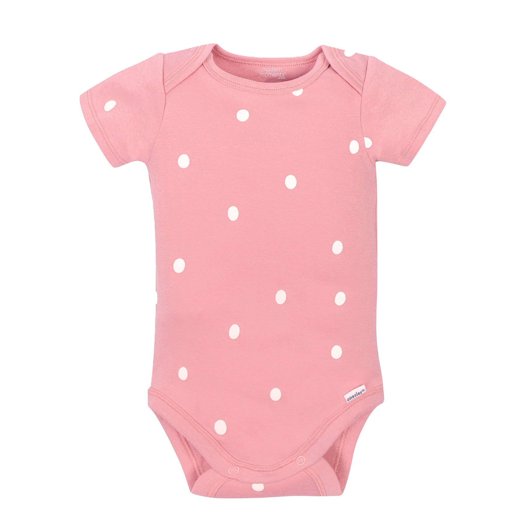 4-Pack Baby Girls Pink Floral Short Sleeve Onesies® Bodysuits – Gerber ...