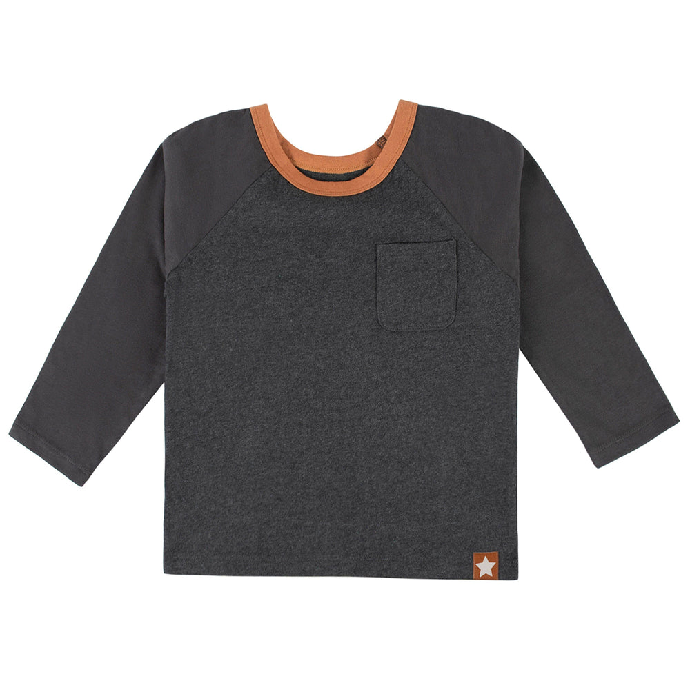3-Pack Infant & Toddler Boys Gray & Orange Long Sleeve Tees