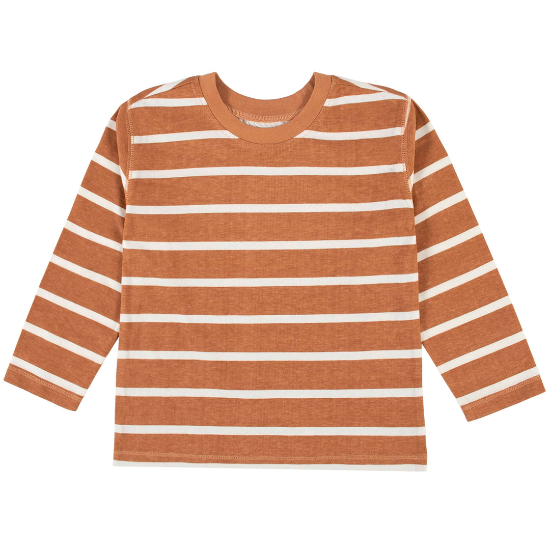 3-Pack Infant & Toddler Boys Gray & Orange Long Sleeve Tees