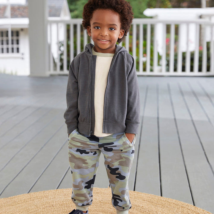3-Pack Infant & Toddler Boys Gray & Camo Long Sleeve Tees