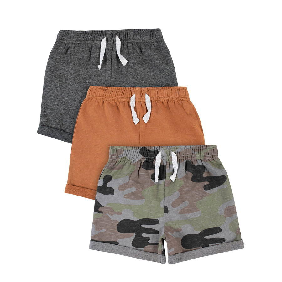 3-Pack Infant & Toddler Boys Camo & Gray Shorts