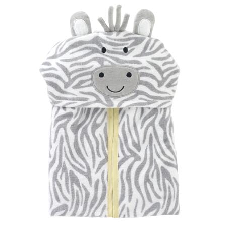 Welcome to the Circus Hooded Bath Wrap, Zebra-Gerber Childrenswear