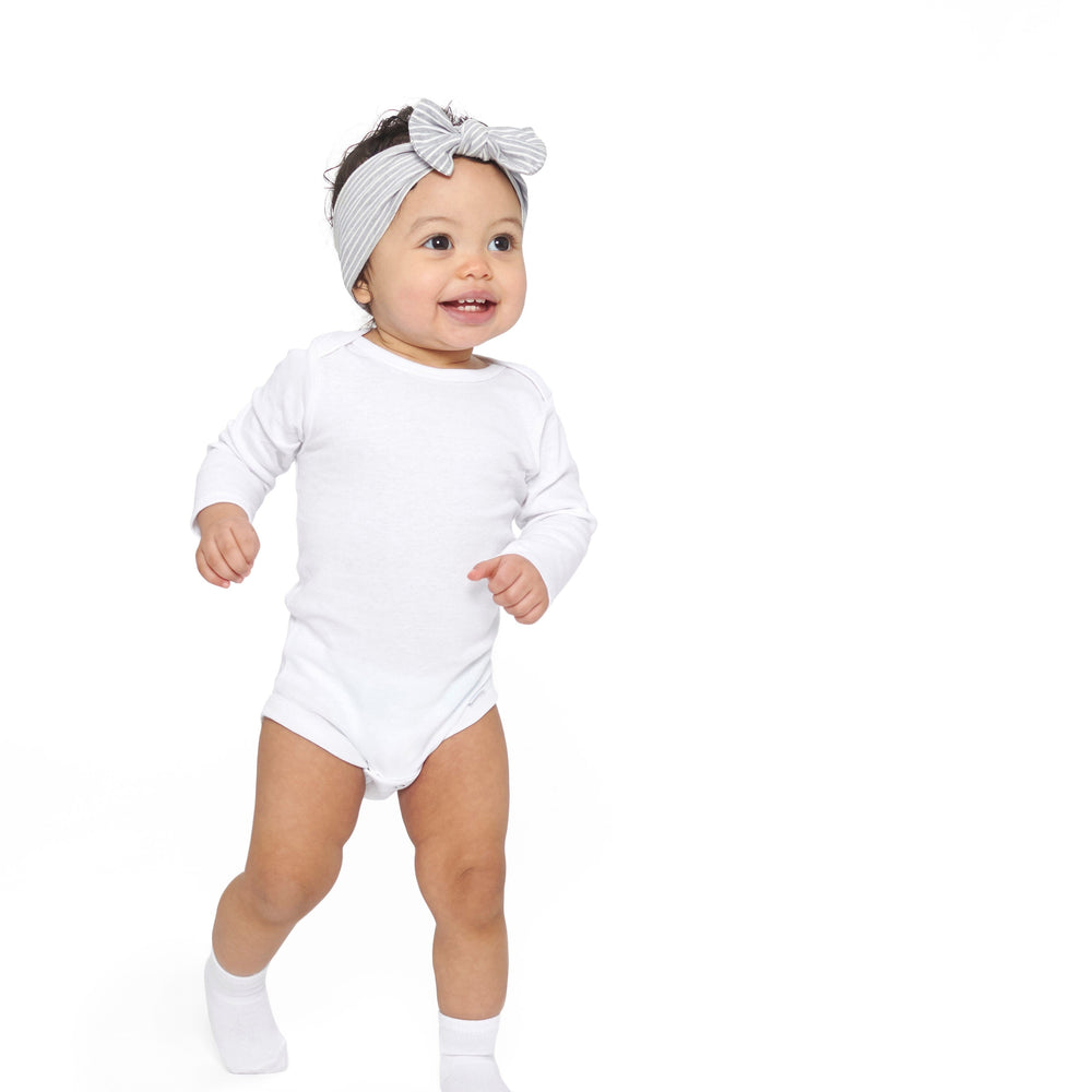 6-Pack Baby White Long-Sleeve Onesies® Bodysuits