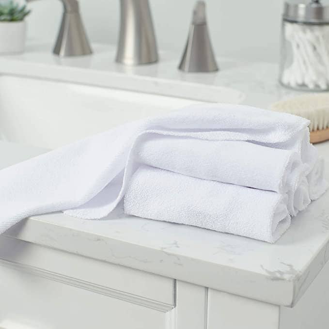 6-Pack White Terry Washcloths