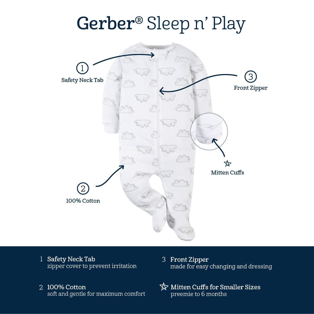 2-Pack Baby Neutral Bear & Sheep Sleep 'n Plays-Gerber Childrenswear