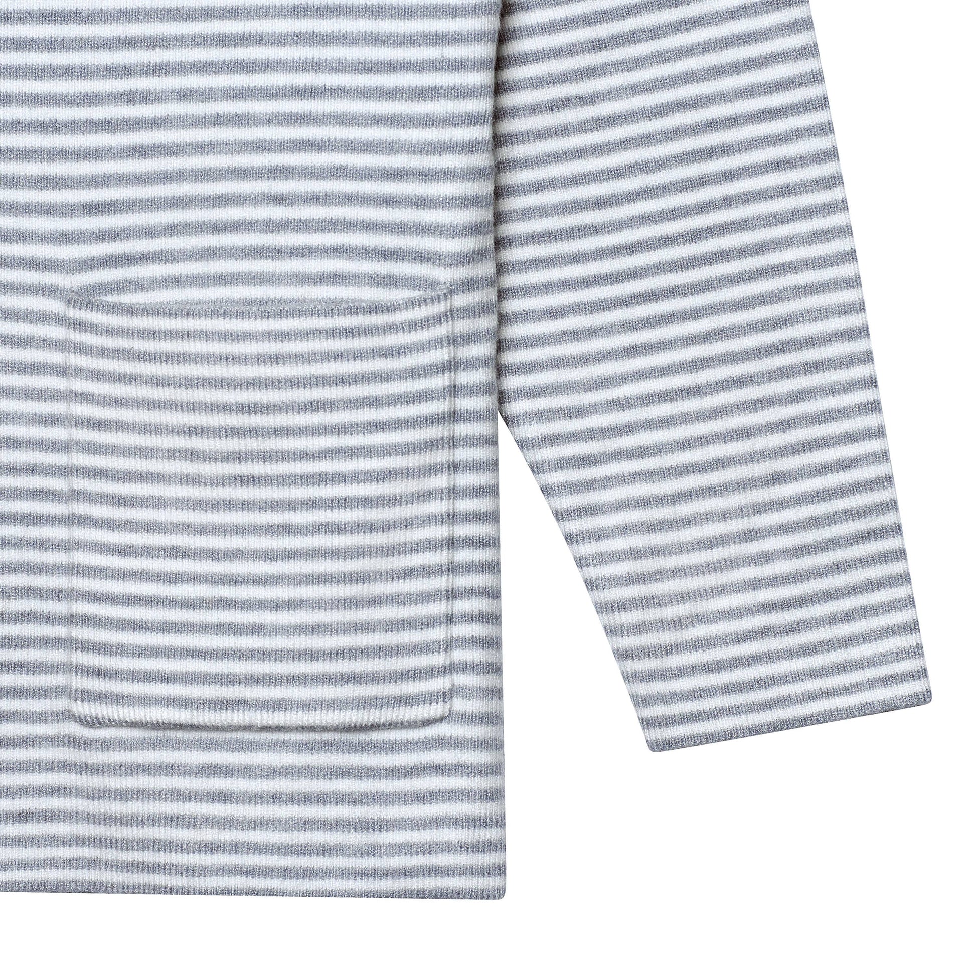 Infant & Toddler Boys Gray Heather Striped Sweater with Pocket-Gerber Childrenswear
