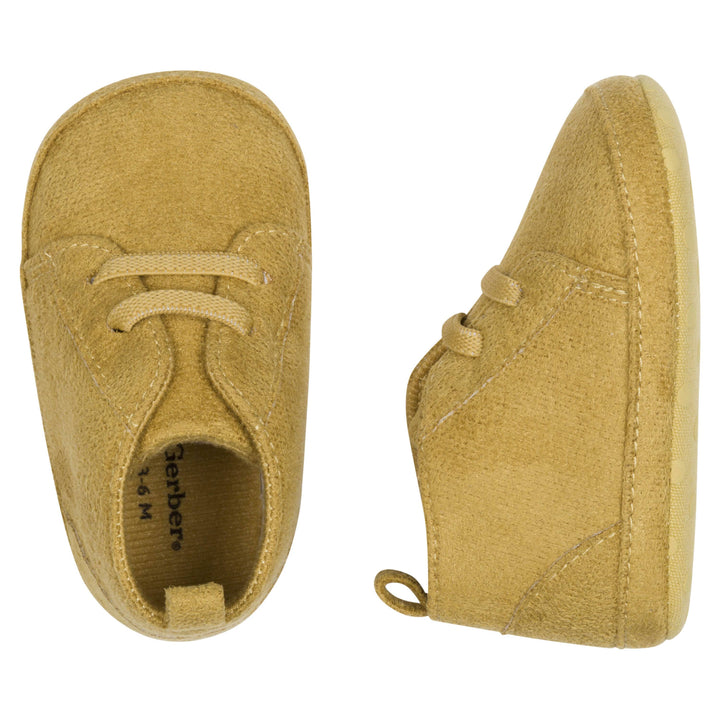 Baby Boys Taupe Faux Suede High Top Shoes-Gerber Childrenswear
