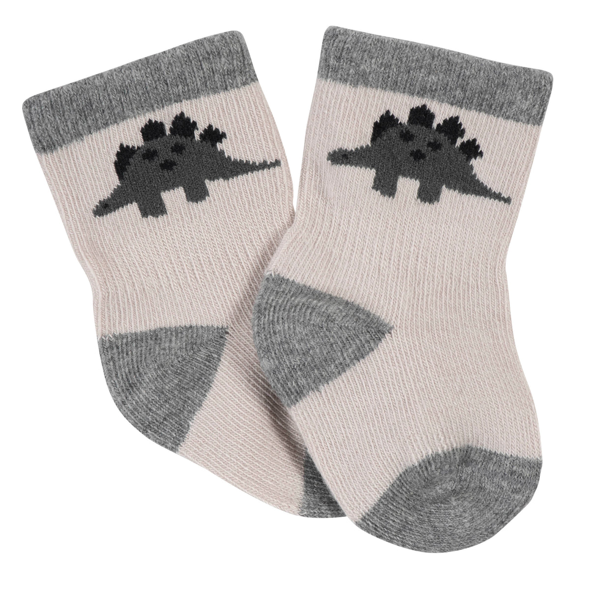 6-Pack Baby Boys Dino Wiggle-Proof™ Jersey Crew Socks-Gerber Childrenswear