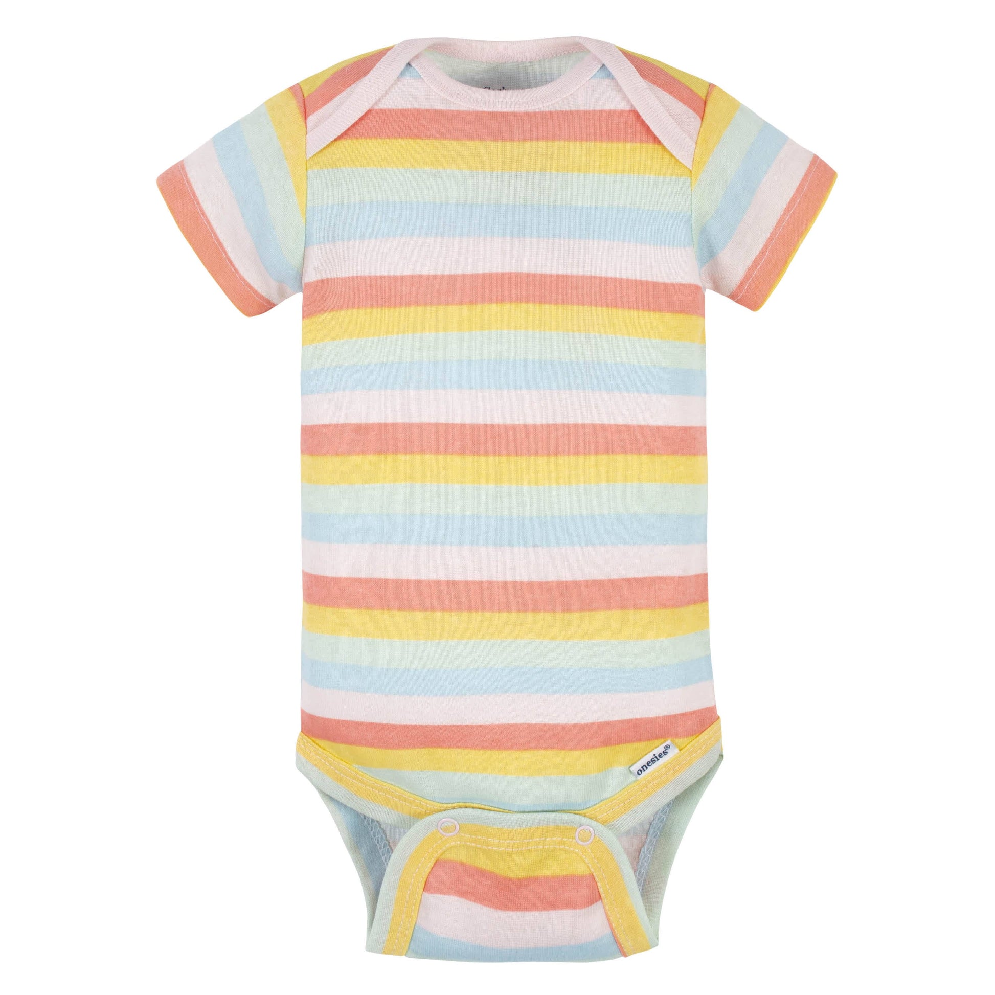 5-Pack Baby Girls Rainbow Short Sleeve Onesies® Bodysuits-Gerber Childrenswear