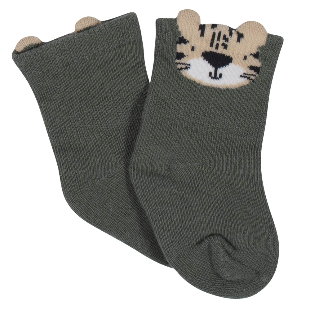 8-Pack Boys Raccoon Wiggle-Proof™ Jersey Crew Socks-Gerber Childrenswear