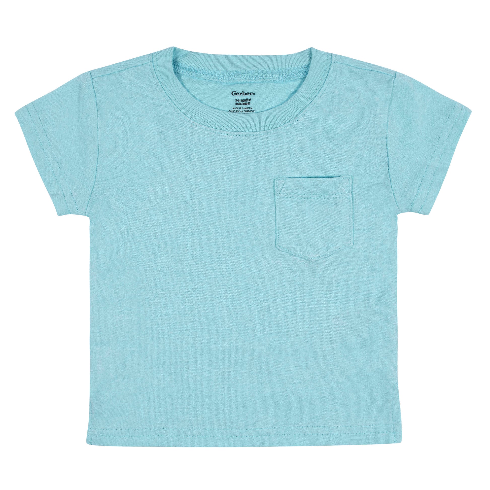 3-Pack Baby & Toddler Boys Royal Blues Short Sleeve Pocket Tees-Gerber Childrenswear