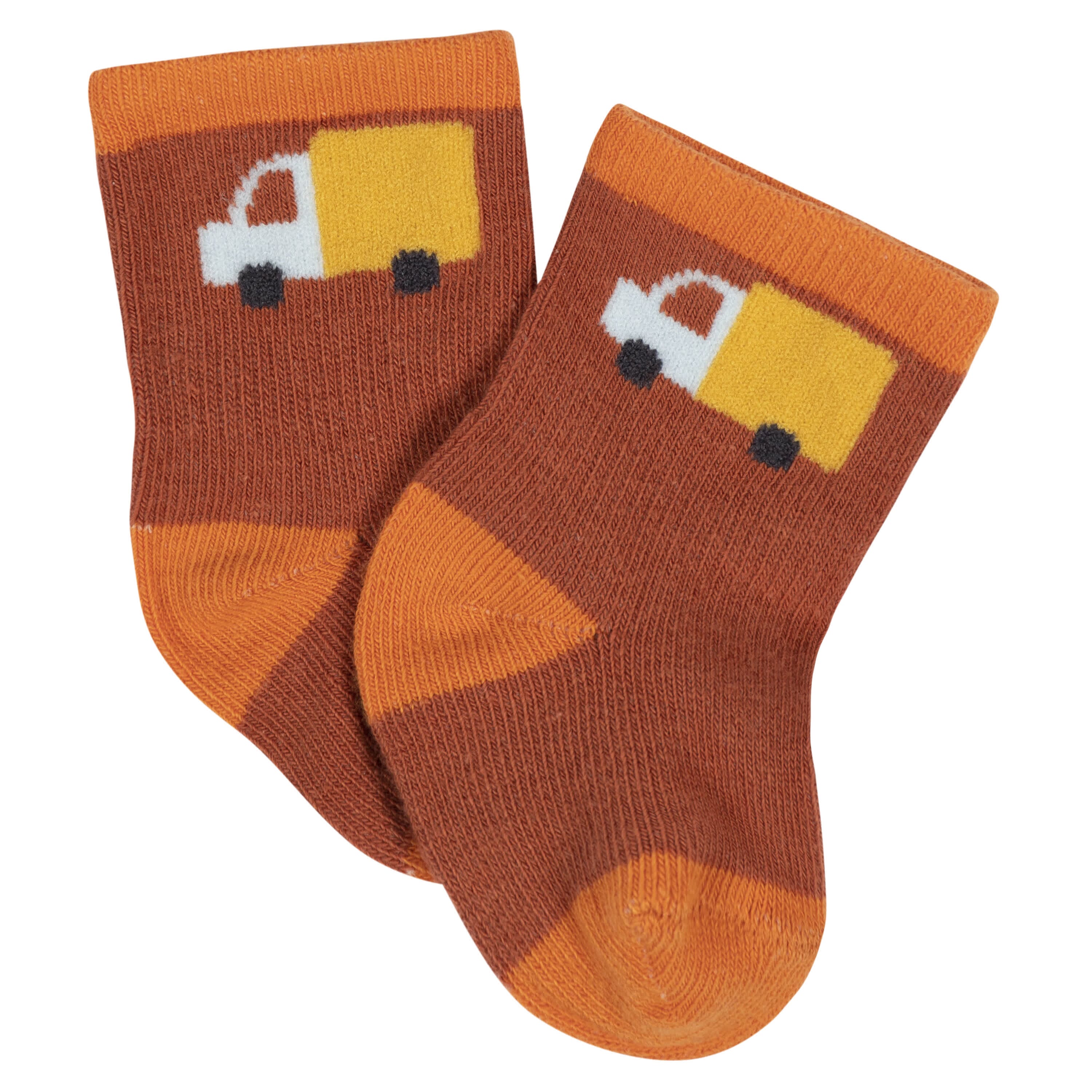 8-Pack Baby Boys Transportation Zone Jersey Wiggle Proof® Socks