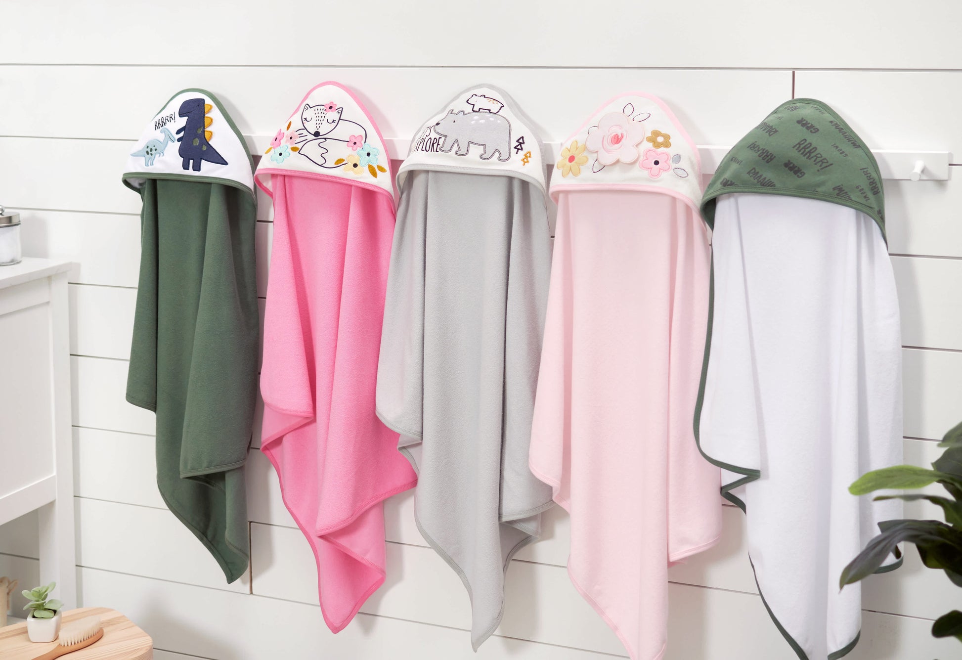 2-Pack Boys Bear Hooded Towels-Gerber Childrenswear