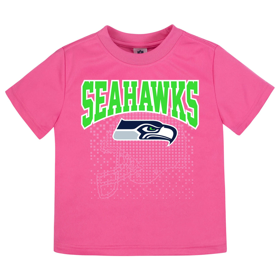 Seattle Seahawks Girls Short Sleeve Tee Shirt-Gerber Childrenswear