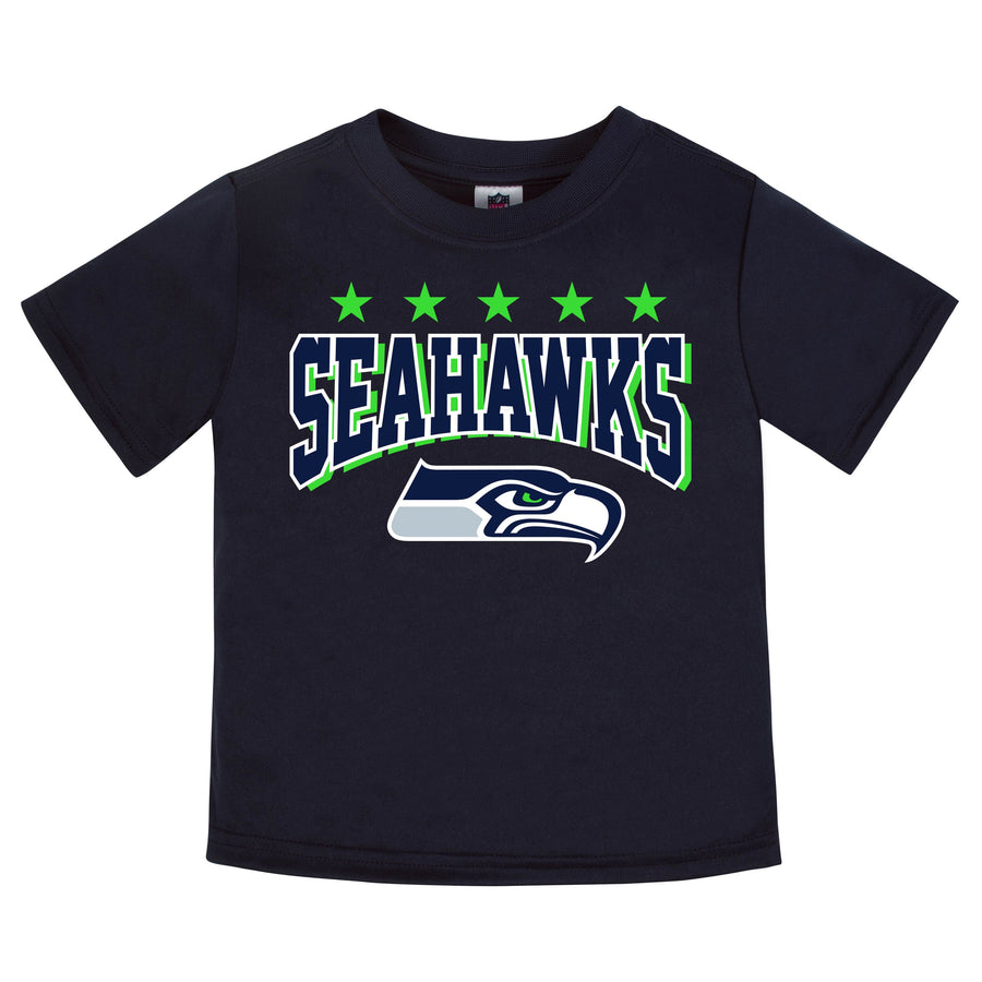 Seattle Seahawks Boys Short Sleeve Tee Shirt-Gerber Childrenswear