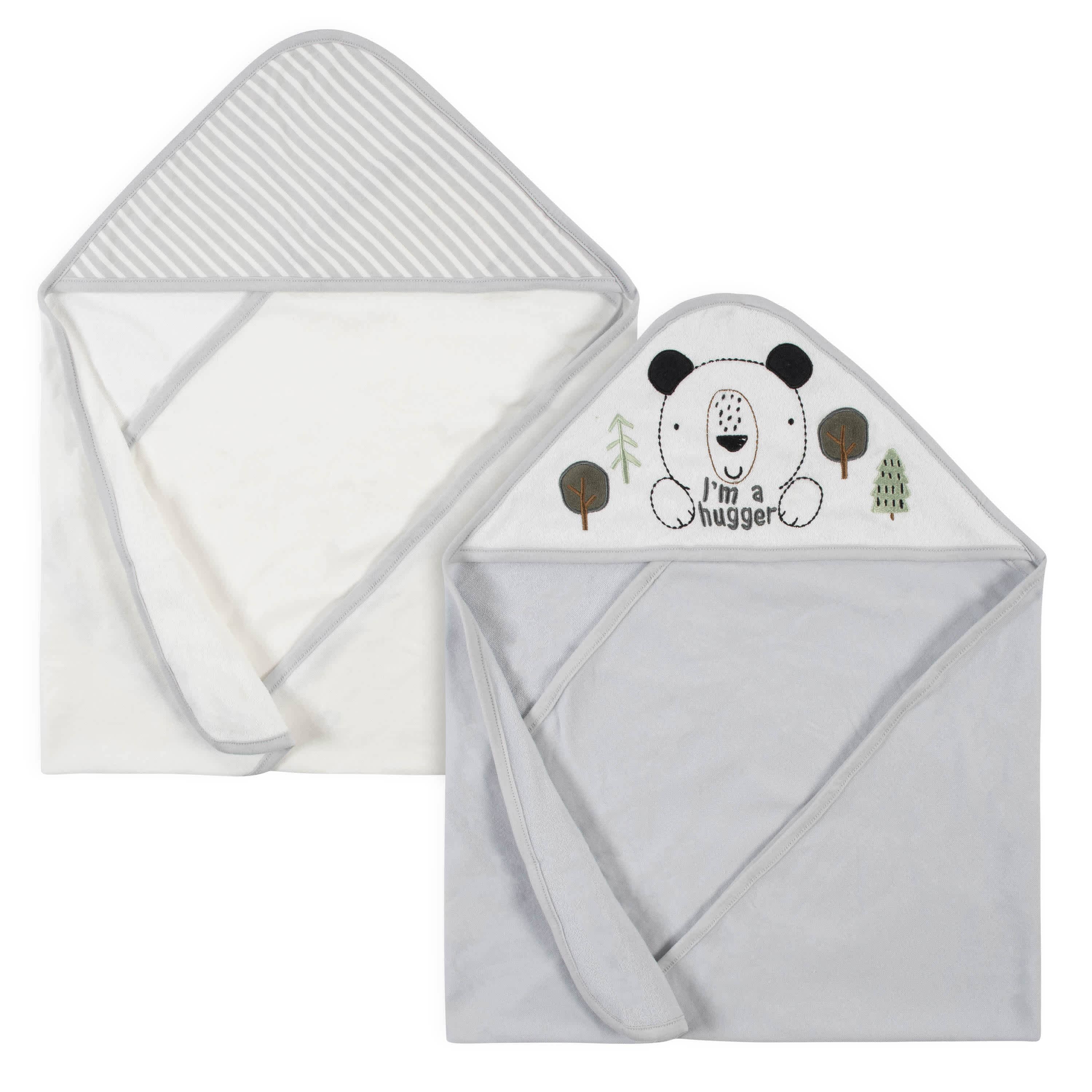2-Pack Baby Boys Bear Hooded Towels-Gerber Childrenswear