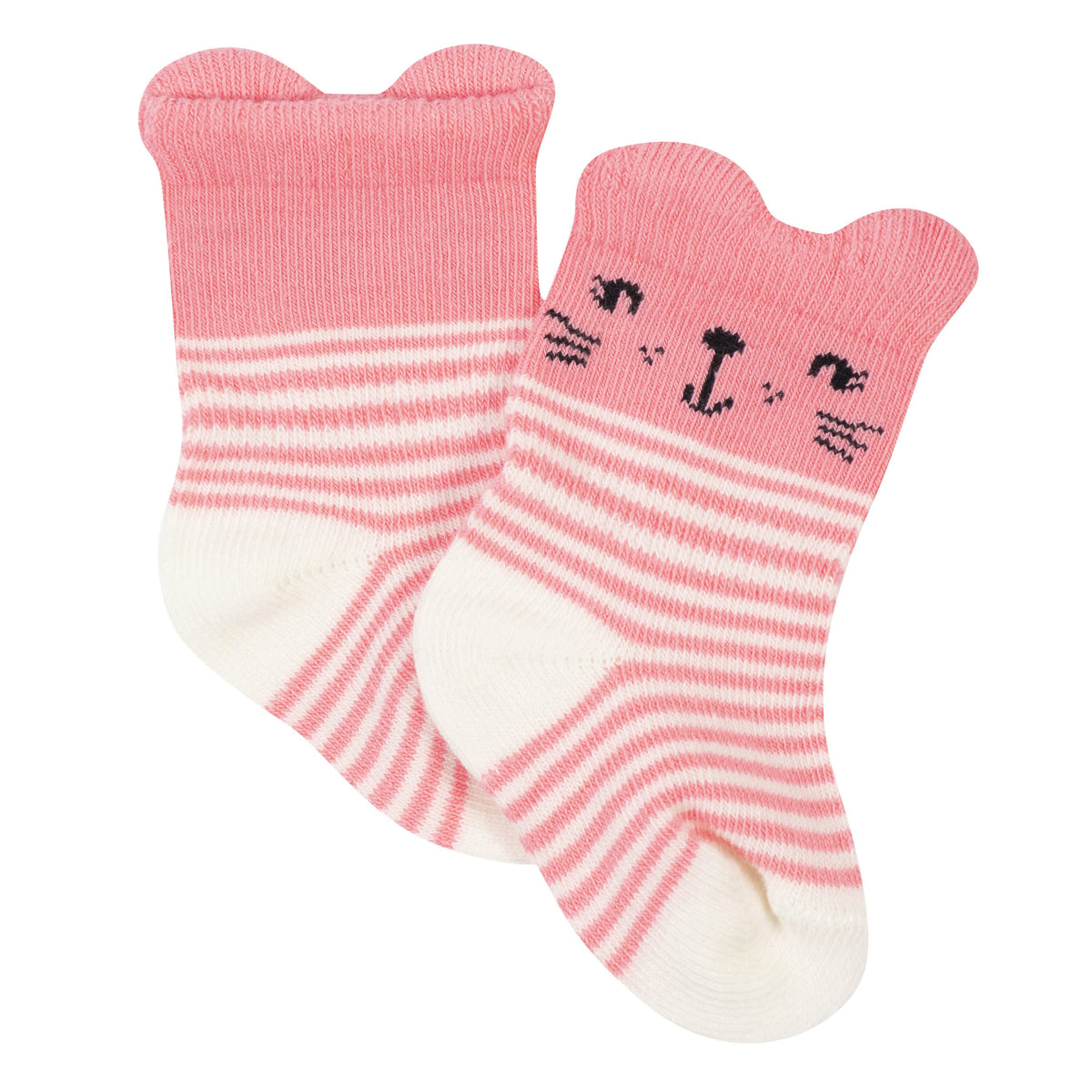 6-Pack Baby Girls Rainbow Wiggle-Proof™ Socks-Gerber Childrenswear