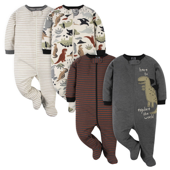 4-Pack Baby Boys Dino Sleep 'n Plays-Gerber Childrenswear