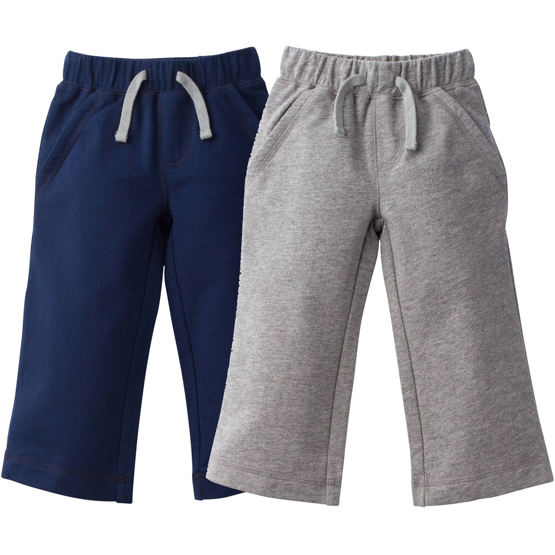 Gerber® Graduates 2-Pack Baby Boys Grey Pants-Gerber Childrenswear