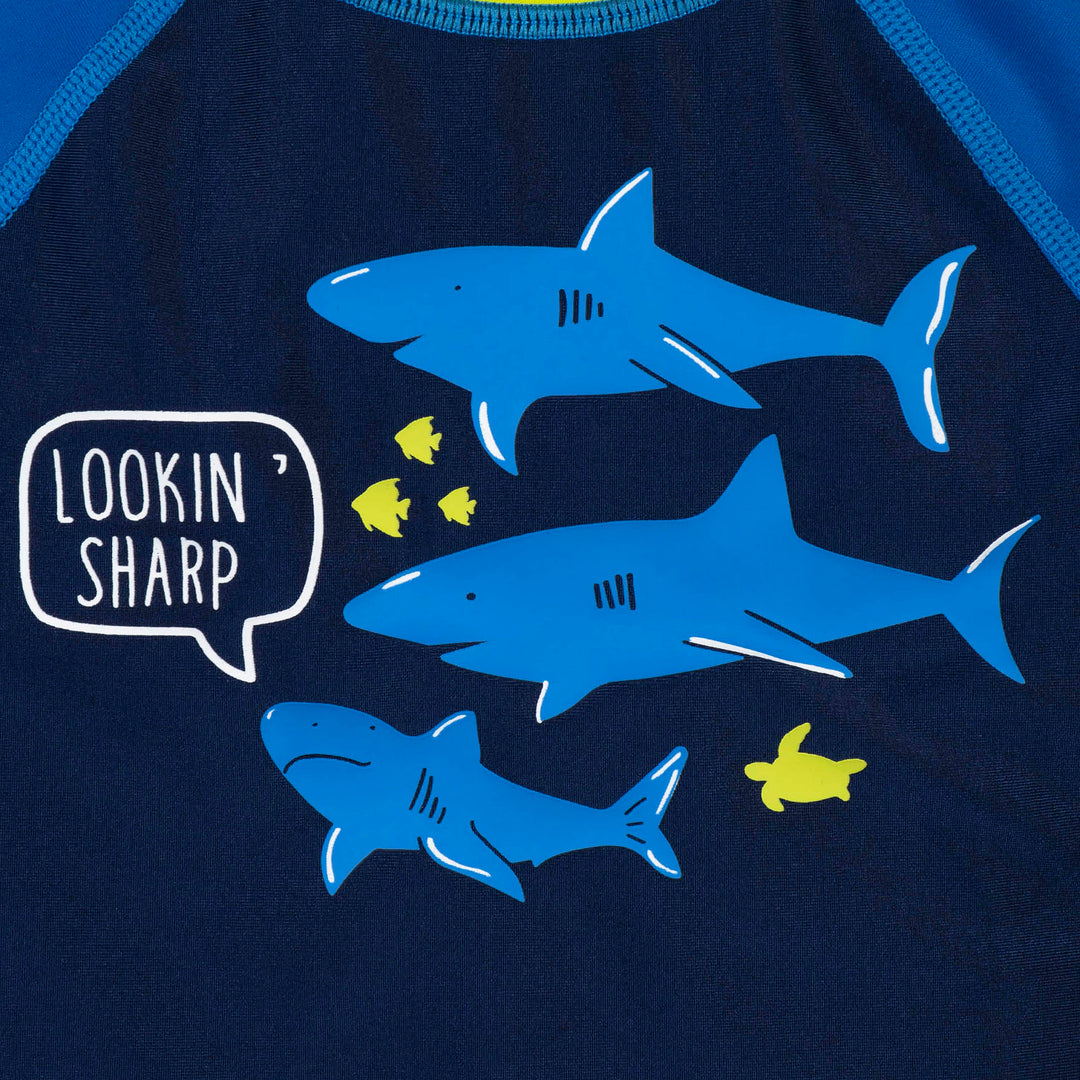 2-Piece Baby & Toddler Boys Shark Zone Rash Guard & Swim Trunks Set –  Gerber Childrenswear