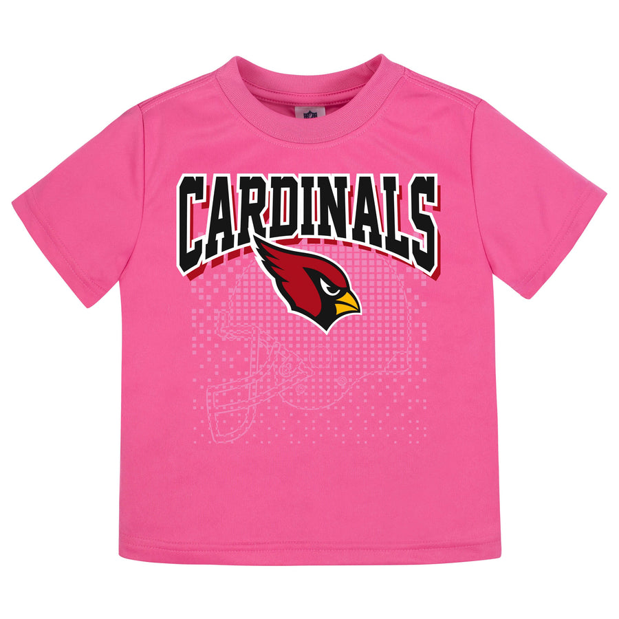 Arizona Cardinals Girls Short Sleeve Tee Shirt-Gerber Childrenswear